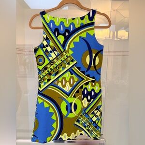 Retro Geometric Sleeveless minidress Dress